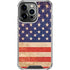 Distressed American Flag iPhone 16 Pro Clear Case
