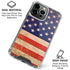 Distressed American Flag iPhone 16 Pro Clear Case