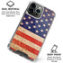 Distressed American Flag iPhone 16 Pro Max Clear Case