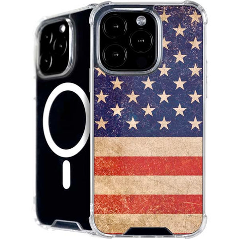 Distressed American Flag iPhone 16 Pro Max MagSafe Case