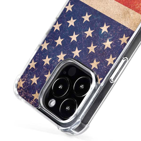 Distressed American Flag iPhone 16 Pro Max MagSafe Case