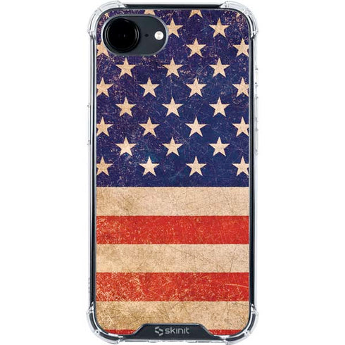 Distressed American Flag iPhone 16e Clear Case