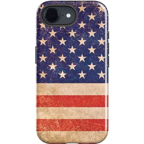 Distressed American Flag iPhone 16e Impact Case
