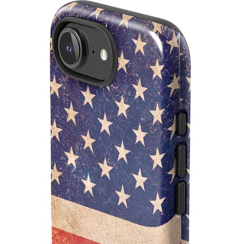 Distressed American Flag iPhone 16e Impact Case
