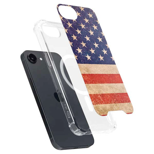 Distressed American Flag iPhone 16e MagSafe Case