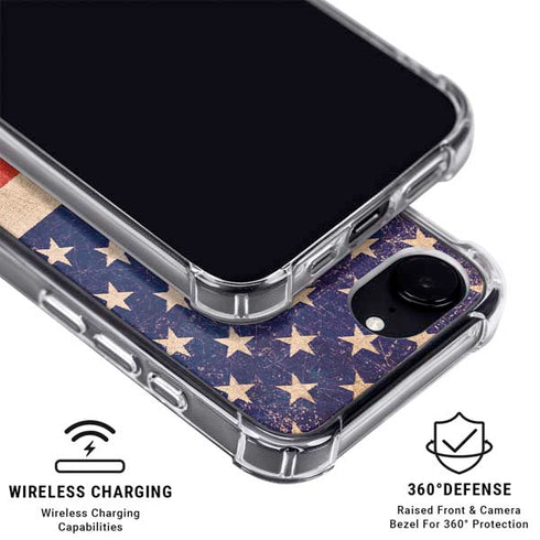 Distressed American Flag iPhone 16e MagSafe Case