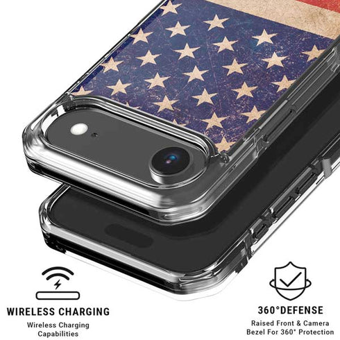 Distressed American Flag iPhone 17 Air Clear Case