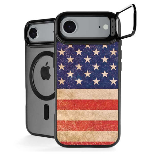 Distressed American Flag iPhone 17 Air Kickstand Case