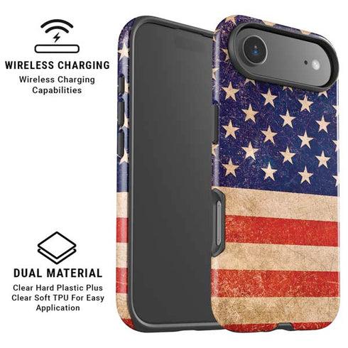 Distressed American Flag iPhone 17 Air Magsafe Impact Case