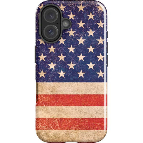 Distressed American Flag iPhone 17 Impact Case