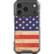 Distressed American Flag iPhone 17 Pro Clear Case