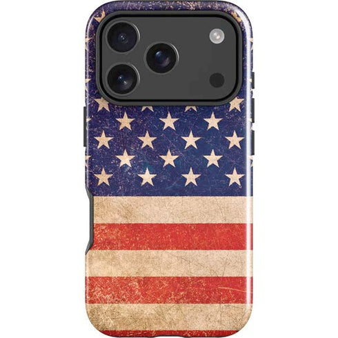 Distressed American Flag iPhone 17 Pro Max Impact Case
