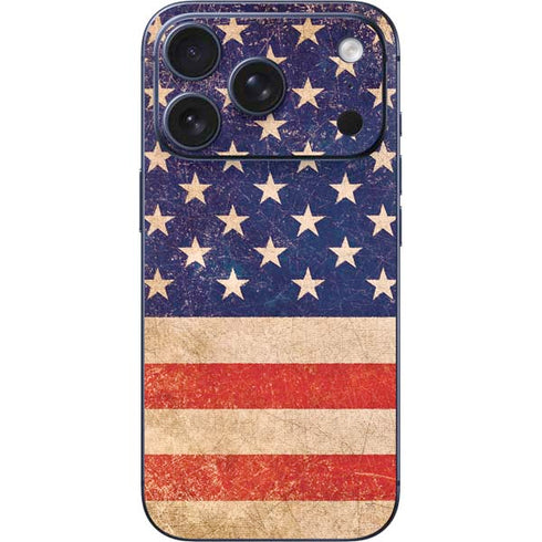 Distressed American Flag iPhone 17 Pro Max Skin