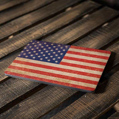 Distressed American Flag Apple MacBook Air Skin