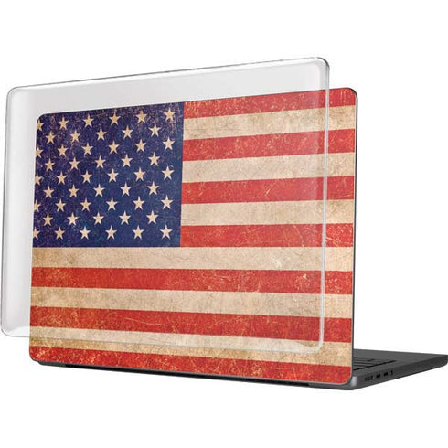 Distressed American Flag MacBook Pro 14in (2021-24) Case plus Skin