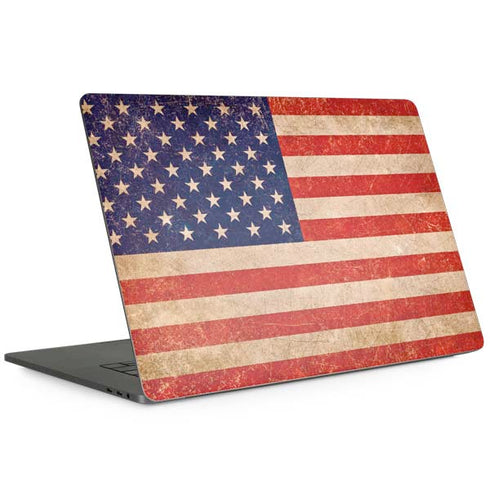 Distressed American Flag MacBook Skins