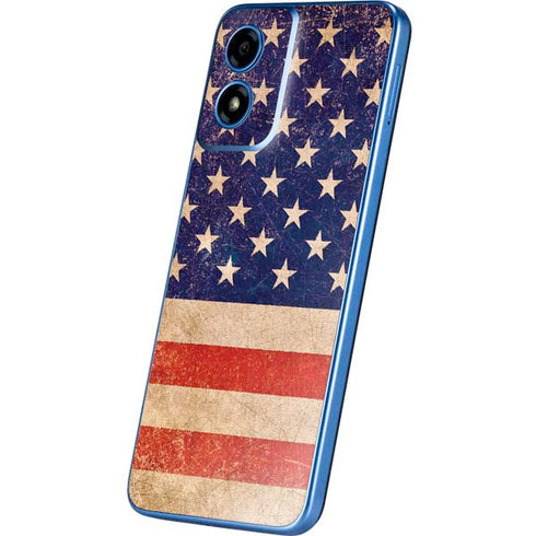 Distressed American Flag Moto G Play 4G (2024) Skin