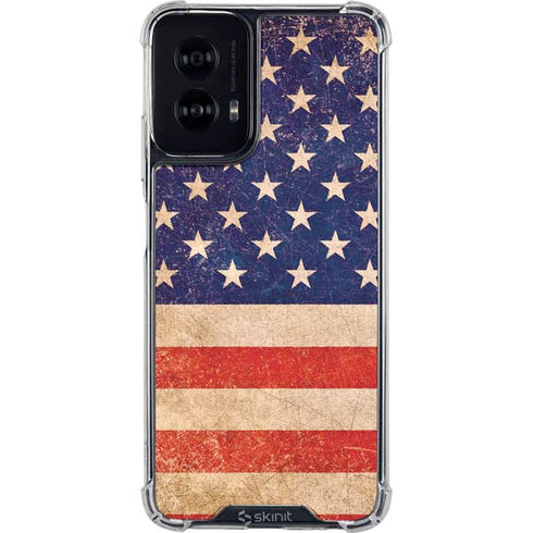 Distressed American Flag Moto G Power 5G (2024) Clear Case
