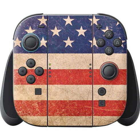 Distressed American Flag Nintendo Switch 2 (2025) Joy-Con Controller Skin