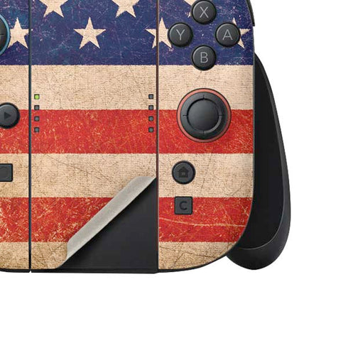 Distressed American Flag Nintendo Switch 2 (2025) Joy-Con Controller Skin