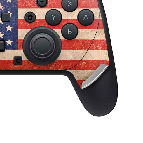 Distressed American Flag Nintendo Switch 2 (2025) Pro Controller Skin