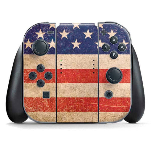 Distressed American Flag Nintendo Skins
