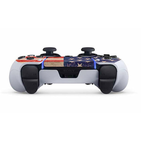 Distressed American Flag PS5 DualSense Edge Pro Controller Skin