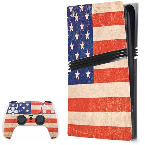Distressed American Flag PlayStation PS5 Skins