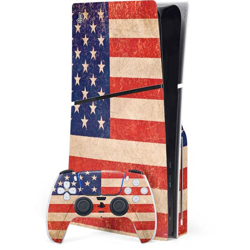 Distressed American Flag PlayStation PS5 Skins