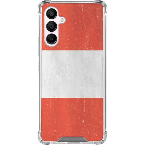 Distressed Austria Flag Galaxy A16 5G Clear Case