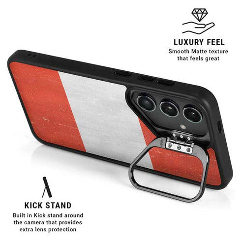 Distressed Austria Flag Galaxy S24 Plus Kickstand Case