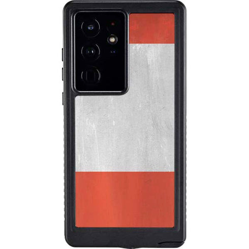 Distressed Austria Flag Galaxy S24 Ultra Waterproof Case