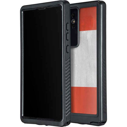 Distressed Austria Flag Galaxy S24 Ultra Waterproof Case