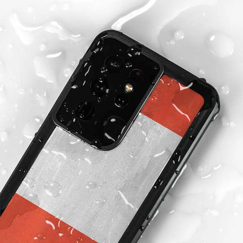 Distressed Austria Flag Galaxy S24 Ultra Waterproof Case