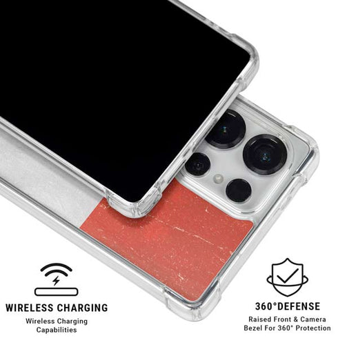 Distressed Austria Flag Galaxy S25 Ultra Clear Case