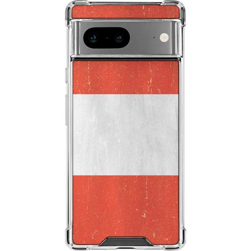 Distressed Austria Flag Google Pixel 8a Clear Case