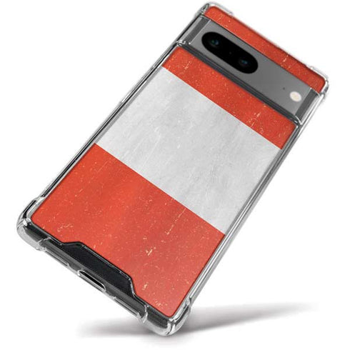 Distressed Austria Flag Google Pixel 8a Clear Case