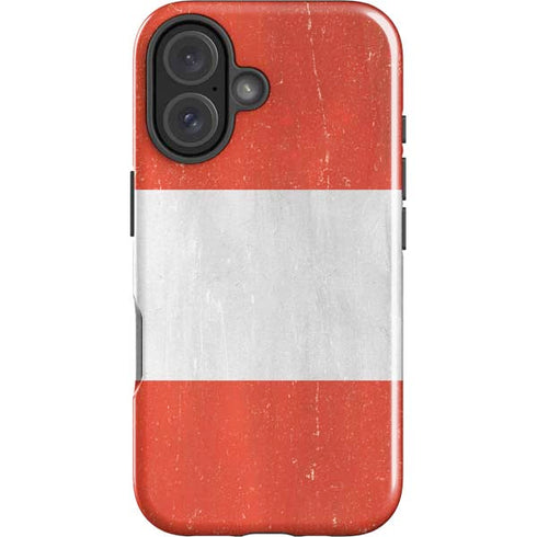 Distressed Austria Flag iPhone 16 Impact Case