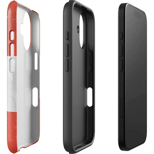 Distressed Austria Flag iPhone 16 Plus Impact Case