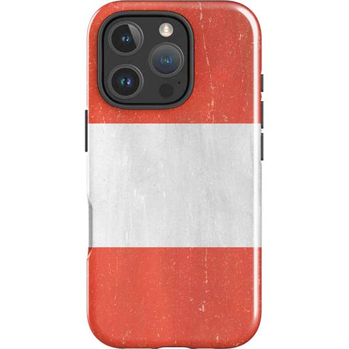 Distressed Austria Flag iPhone 16 Pro Impact Case