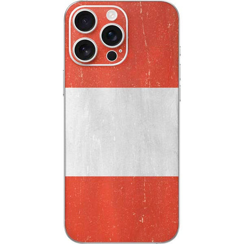 Distressed Austria Flag iPhone 16 Pro Max Skin