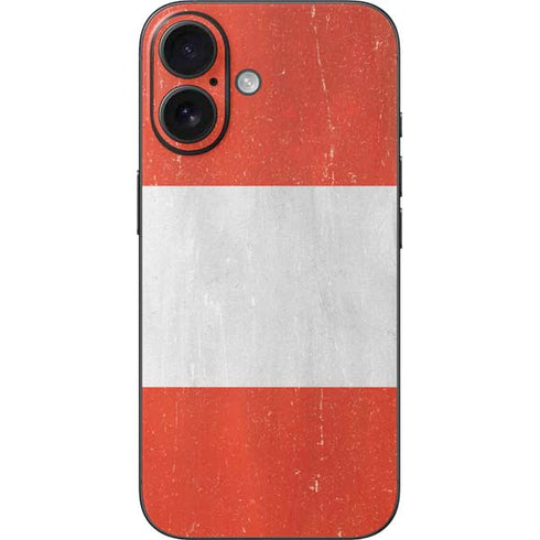 Distressed Austria Flag iPhone 16 Skin