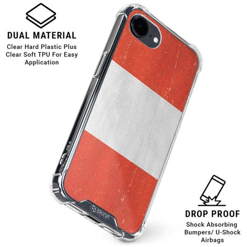 Distressed Austria Flag iPhone 16e Clear Case