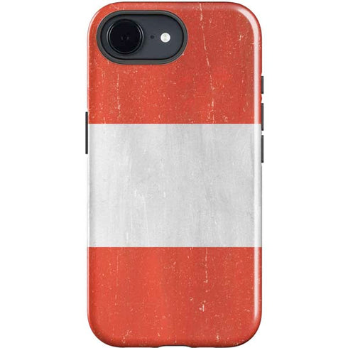 Distressed Austria Flag iPhone 16e Impact Case