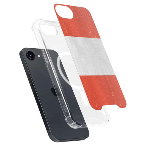 Distressed Austria Flag iPhone 16e MagSafe Case