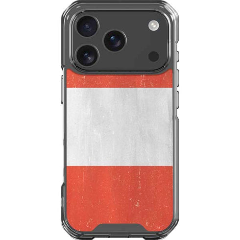 Distressed Austria Flag iPhone 18 Pro Clear Case