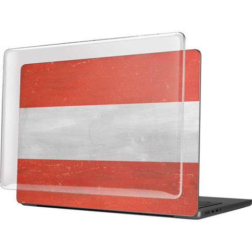 Distressed Austria Flag MacBook Pro 14in (2021-24) Case plus Skin