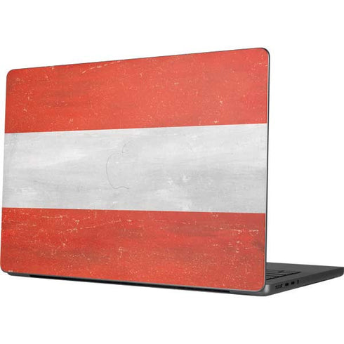 Distressed Austria Flag Apple MacBook Pro 14-inch Skin