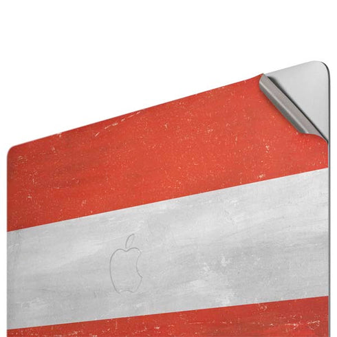 Distressed Austria Flag Apple MacBook Pro 16-inch Skin