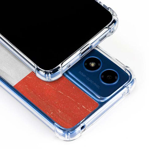 Distressed Austria Flag Moto G Play 4G (2024) Clear Case